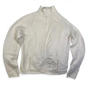 I. Magnin Vintage Cashmere Knit Cardigan Sweater Full Zip Women’s M Italy